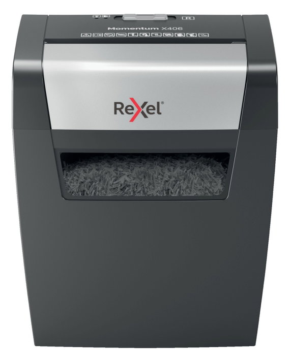Rexel Momentum X406 Destructora de Papel Corte Confeti Negro Rexel Momentum X406 Destructora de Papel Corte Confeti Negro