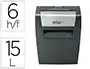 Rexel X406 Destructora de Documentos, Corte en Confeti Nivel P4, Capacidad 6 Hojas, Apta para Grapas y Clips