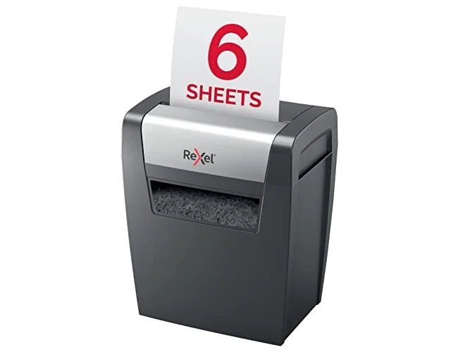 Rexel Momentum X406 Destructora de Papel Corte Confeti Negro