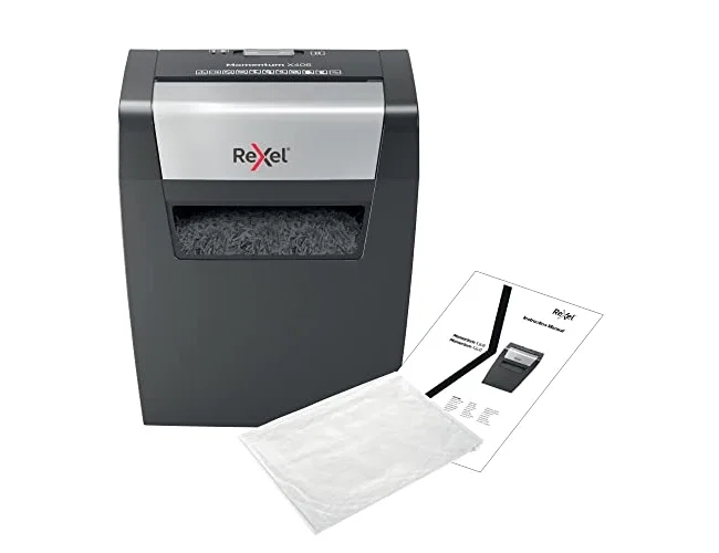 Rexel Momentum X406 Destructora de Papel Corte Confeti Negro