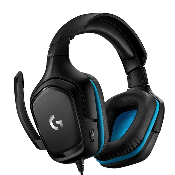 Logitech G432 Auriculares Gaming Diadema Alámbricos 7.1 Surround Sound para PS5, PS4, Nintendo Switch, PC y Mac - DTS Headphone:X 2.0, Micrófono Boom - Negro/Azul - Ref. 981-000770