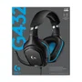 Logitech G432 Auriculares Gaming Diadema Alámbricos 7.1 Surround Sound para PS5, PS4, Nintendo Switch, PC y Mac - DTS Headphone:X 2.0, Micrófono Boom - Negro/Azul - Ref. 981-000770
