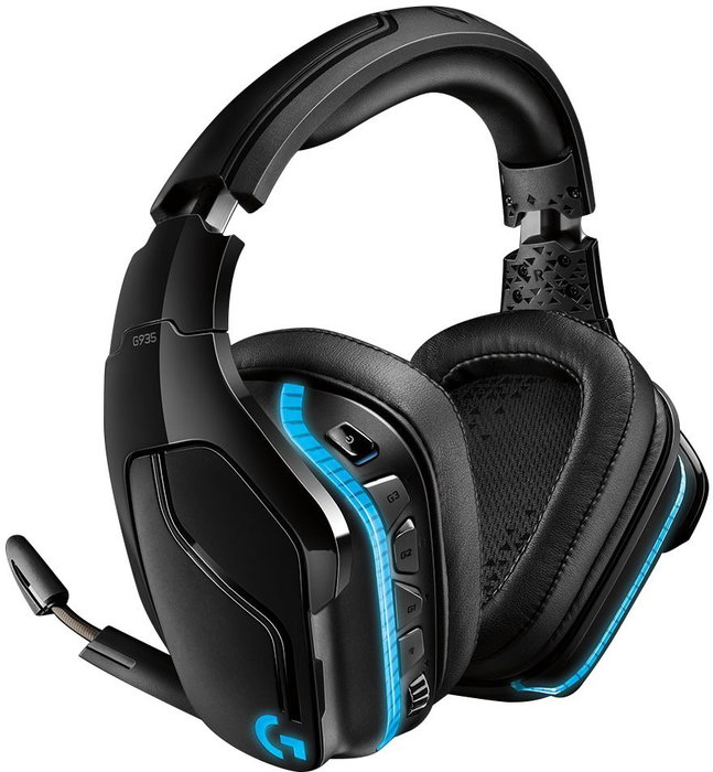 Logitech G935 Gaming Headset Inalámbrico 7.1 Surround Sound LIGHTSYNC RGB Black/Blue