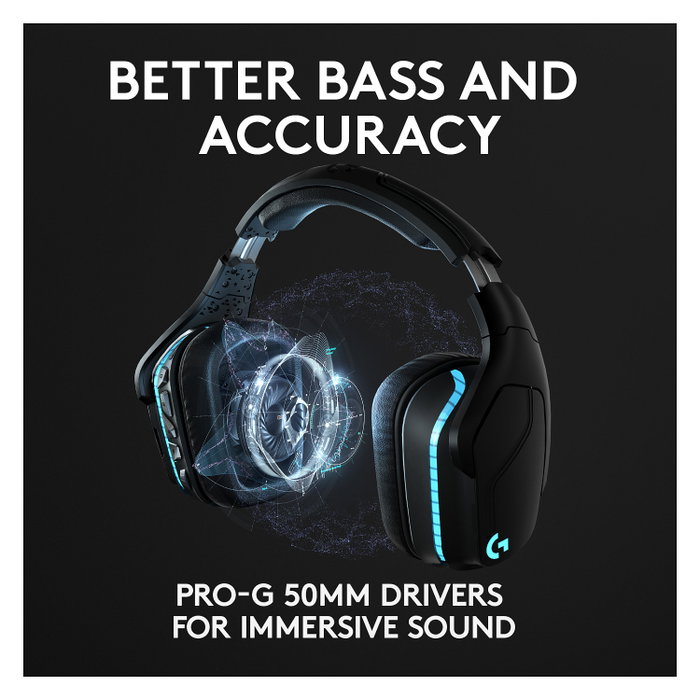 Logitech G935 Gaming Headset Inalámbrico 7.1 Surround Sound LIGHTSYNC RGB Black/Blue