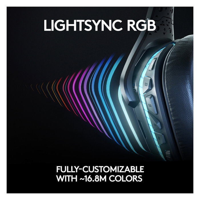 Logitech G935 Gaming Headset Inalámbrico 7.1 Surround Sound LIGHTSYNC RGB Black/Blue