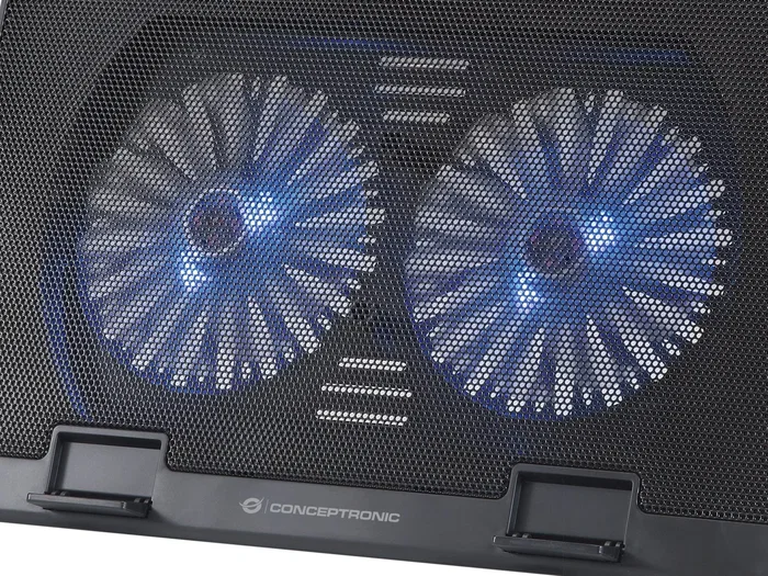 Conceptronic THANA02B Base refrigeradora para portátil de 17 pulgadas con 2 ventiladores Conceptronic THANA02B Base refrigeradora para portátil de 17 pulgadas con 2 ventiladores