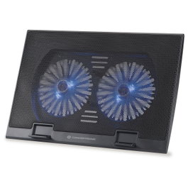 Conceptronic THANA02B Base refrigeradora para portátil de 17 pulgadas con 2 ventiladores