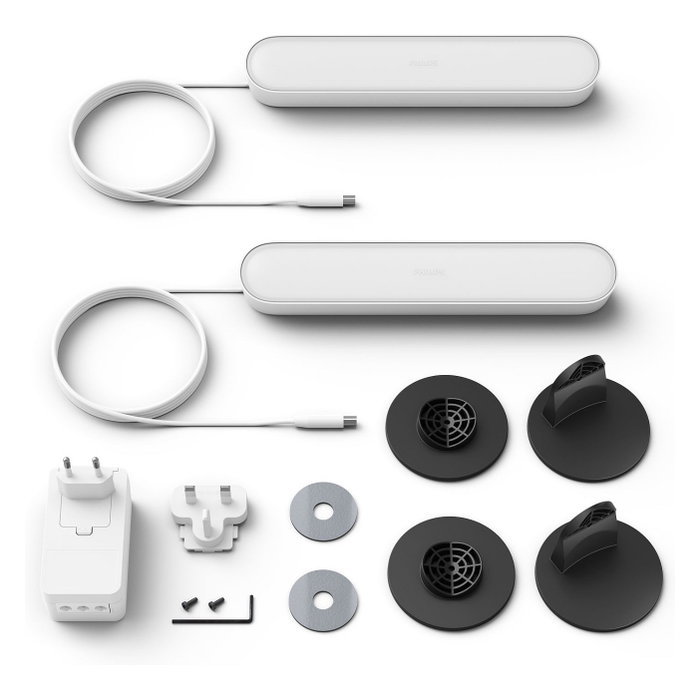Philips Hue Play Pack de 2 barras de luces inteligentes, Blanco