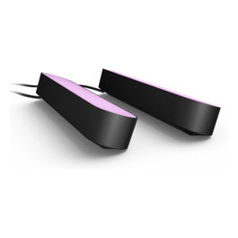 Philips Hue White and Color Ambiance Pack 2x Lightbar Play - Lámpara LED Inteligente, Bluetooth/Zigbee, Negro, 2x530lm, Funciona con Alexa/Google/HomeKit
