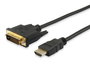 Equip Cable HDMI Macho a DVI-D Macho 2m Negro