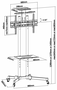 Aisens Soporte de Suelo FT70TE-035 para TV de 37-70 pulgadas con Ruedas