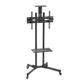 Aisens Soporte De Suelo Eco Con Ruedas, Bandeja Dvd Y Soporte Para Camara Para Tv De 37"-70"