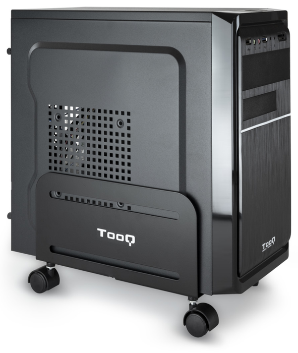 TOOQ Soporte metálico para CPU de suelo con ruedas UMCS0004-B TOOQ Soporte metálico para CPU de suelo con ruedas UMCS0004-B