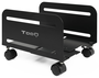 TOOQ Soporte metálico para CPU de suelo con ruedas UMCS0004-B