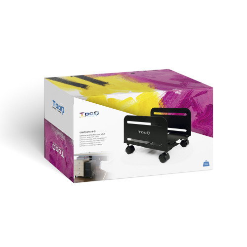 TOOQ Soporte metálico para CPU de suelo con ruedas UMCS0004-B TOOQ Soporte metálico para CPU de suelo con ruedas UMCS0004-B