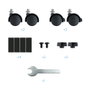 TOOQ Soporte metálico para CPU de suelo con ruedas UMCS0004-B