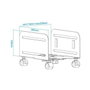 TOOQ Soporte metálico para CPU de suelo con ruedas UMCS0004-B