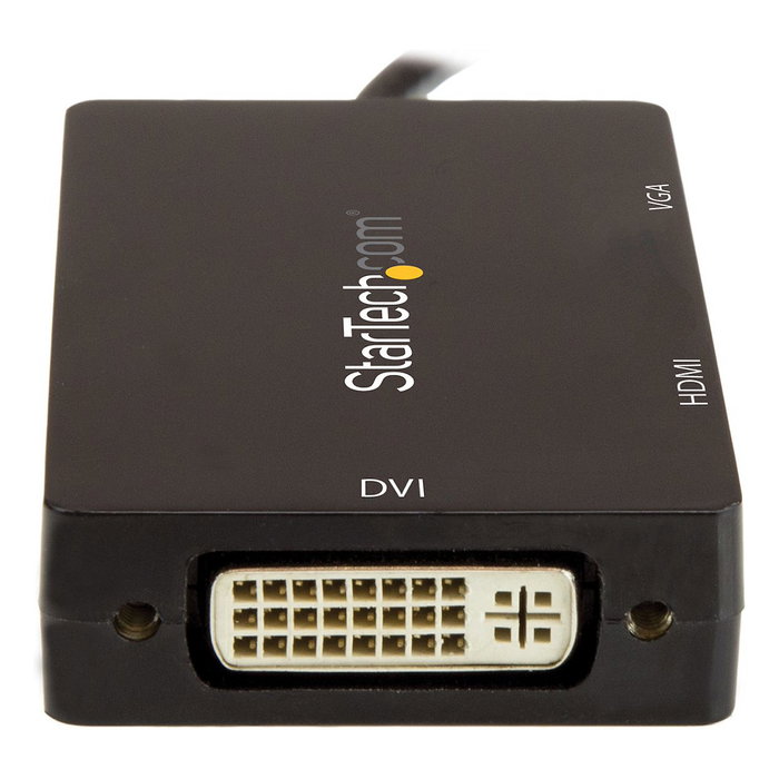 StarTech.com Adaptador USB-C a DVI/HDMI/VGA - Multipuerto 3 en 1, Resolución 4K 3840x2160 a 30Hz, Negro, CDPVGDVHDBP