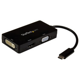 StarTech CDPVGDVHDBP Adaptador gráfico USB-C con salidas HDMI 4K, DVI y VGA