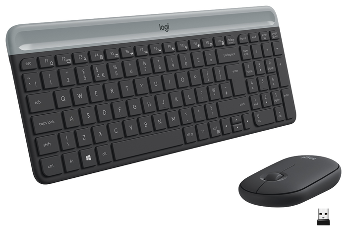Logitech MK470 Slim Combo Teclado y Ratón Inalámbrico Grafito QWERTY Español Logitech MK470 Slim Combo Teclado y Ratón Inalámbrico Grafito QWERTY Español