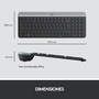 Logitech MK470 Slim Combo Teclado y Ratón Inalámbrico Grafito QWERTY Español