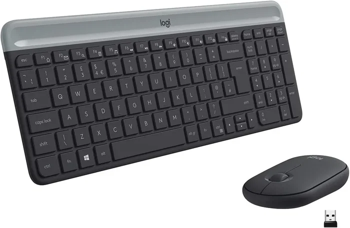 Logitech Slim MK470 Combo Inalámbrico Grafito con Teclado Español Logitech Slim MK470 Combo Inalámbrico Grafito con Teclado Español