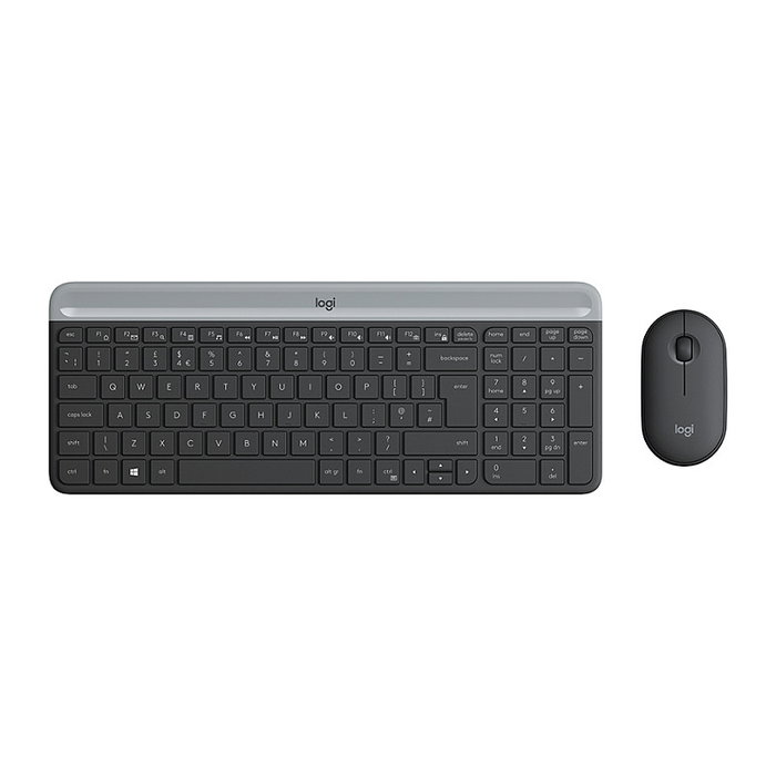 Logitech MK470 Slim Combo Teclado y Ratón Inalámbrico Grafito QWERTY Español Logitech MK470 Slim Combo Teclado y Ratón Inalámbrico Grafito QWERTY Español