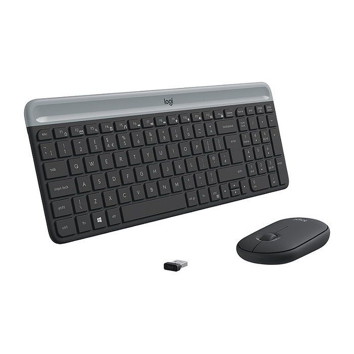 Logitech MK470 Slim Combo Teclado y Ratón Inalámbrico Grafito QWERTY Español Logitech MK470 Slim Combo Teclado y Ratón Inalámbrico Grafito QWERTY Español