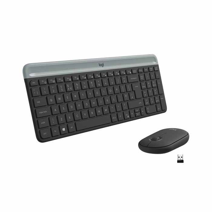 Logitech MK470 Slim Combo Teclado y Ratón Inalámbrico Grafito QWERTY Español Logitech MK470 Slim Combo Teclado y Ratón Inalámbrico Grafito QWERTY Español
