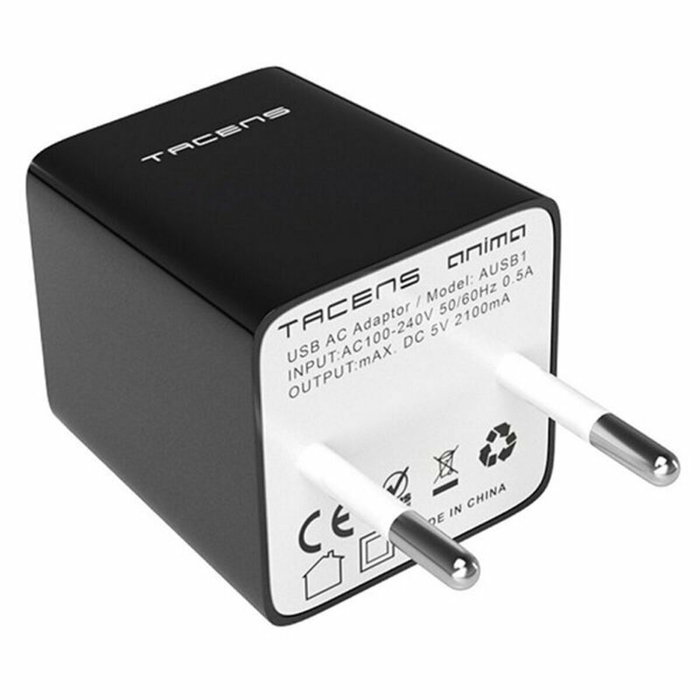 Tacens Anima AUSB1 Cargador de Pared con 2 Puertos USB 2,1 A Tacens Anima AUSB1 Cargador de Pared con 2 Puertos USB 2,1 A