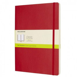 Moleskine QP623F2 Libreta Clásica Tapa Blanda Rojo Escarlata XL (19x25cm) Lisa