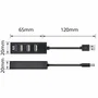 Ewent Hub EW1123 con 4 puertos USB 2.0, Negro