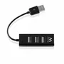 Ewent Hub EW1123 con 4 puertos USB 2.0, Negro