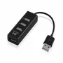Ewent Hub EW1123 con 4 puertos USB 2.0, Negro