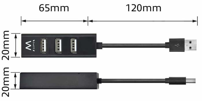 Ewent Hub EW1123 con 4 puertos USB 2.0 Negro Ewent Hub EW1123 con 4 puertos USB 2.0 Negro