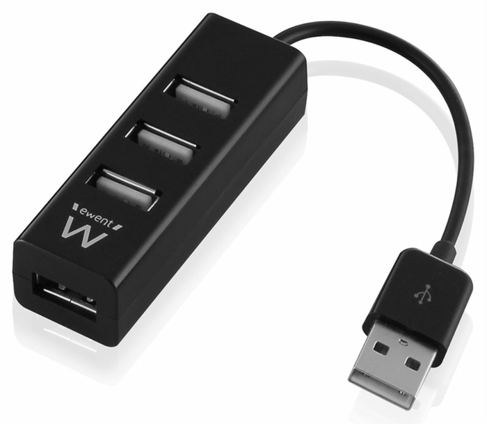 Ewent Hub EW1123 con 4 puertos USB 2.0 Negro Ewent Hub EW1123 con 4 puertos USB 2.0 Negro