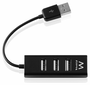 Ewent Hub EW1123 con 4 puertos USB 2.0 Negro