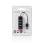 Ewent Hub EW1123 con 4 puertos USB 2.0 Negro