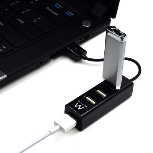 Ewent Hub EW1123 con 4 puertos USB 2.0 Negro Ewent Hub EW1123 con 4 puertos USB 2.0 Negro