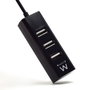 Ewent Hub EW1123 con 4 puertos USB 2.0 Negro