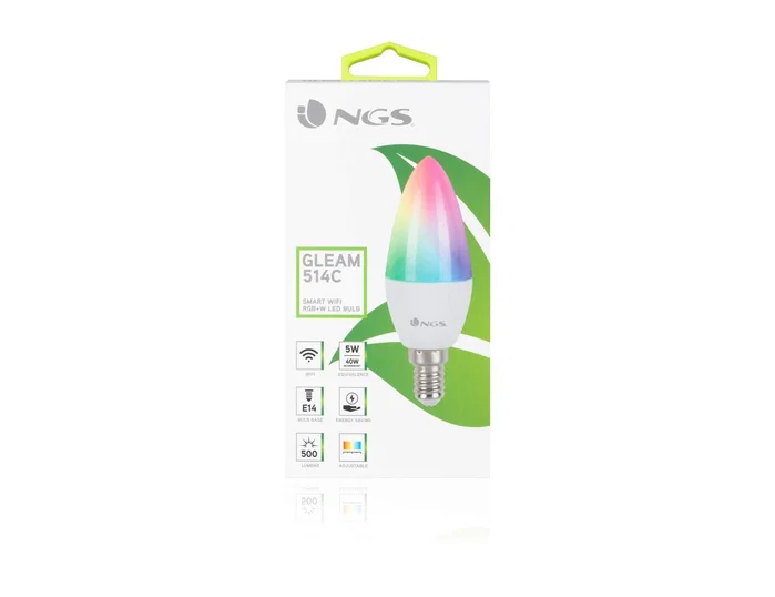 NGS Gleam 514C Bombilla Inteligente Multicolor E14 5W 500 lm