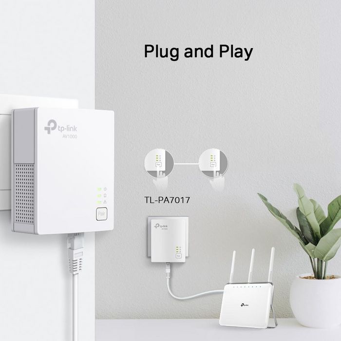 TP-Link TL-PA7017 KIT Adaptador Powerline AV1000 Gigabit (Pack de 2) TP-Link TL-PA7017 KIT Adaptador Powerline AV1000 Gigabit (Pack de 2)