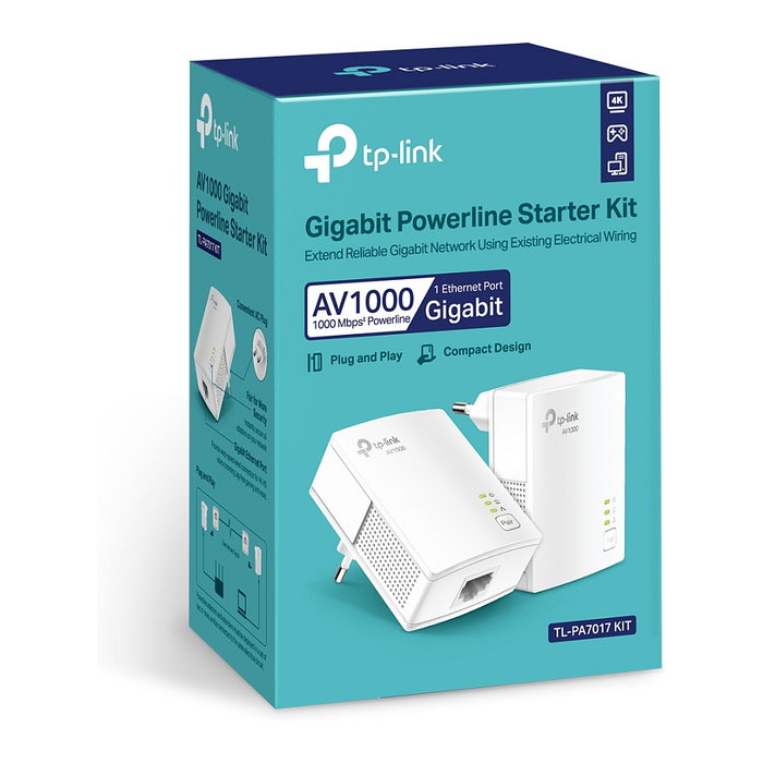 TP-Link TL-PA7017 KIT Adaptador Powerline AV1000 Gigabit (Pack de 2) TP-Link TL-PA7017 KIT Adaptador Powerline AV1000 Gigabit (Pack de 2)