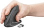 Trust Verto Wireless - Ratón inalámbrico ergonómico con 1600 DPI, receptor USB, 6 botones, diseño vertical - Negro