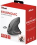 Trust Verto Wireless - Ratón inalámbrico ergonómico con 1600 DPI, receptor USB, 6 botones, diseño vertical - Negro