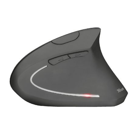 RATÓN ERGONÓMICO TRUST VERTO WIRELESS - DISEÑO VERTICAL - ILUMINACIÓN LED - 2 BOTONES - 800-1200-1600PPP - ALCANCE WiFi 10M - USB - 2*BAT AAA