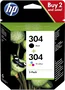 HP Multipack de 2 cartuchos de tinta Original 304 Negro y Tricolor 3JB05AE