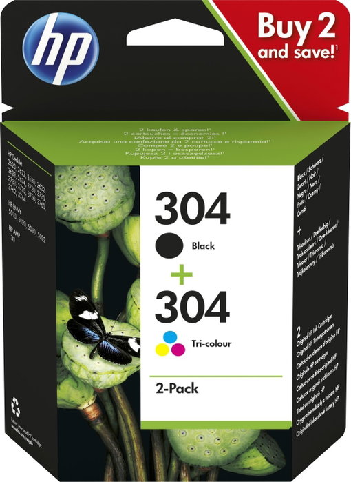 HP 304 Multipack Negro y Tricolor Original (3JB05AE) HP 304 Multipack Negro y Tricolor Original (3JB05AE)