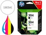 HP 304 Multipack Negro y Tricolor Original (3JB05AE)
