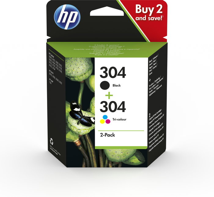 HP DeskJet 3720 Combo Pack 2 Negro y Color Nº304 HP DeskJet 3720 Combo Pack 2 Negro y Color Nº304